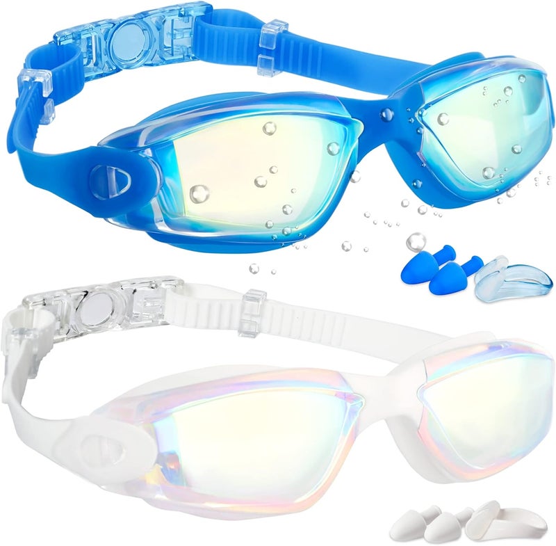 EWPJDK Swim Goggles - 2 Pack Swimming Goggles Anti Fog No Leaking For Adult Women Men - Image 1